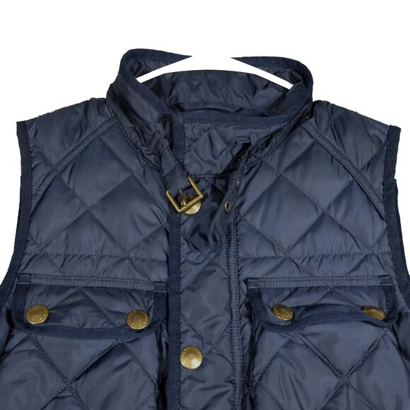 Polo Ralph Lauren Womens Equestrian Style Vest!  Medium Navy Blue Quilted Design - Picture 3 of 5